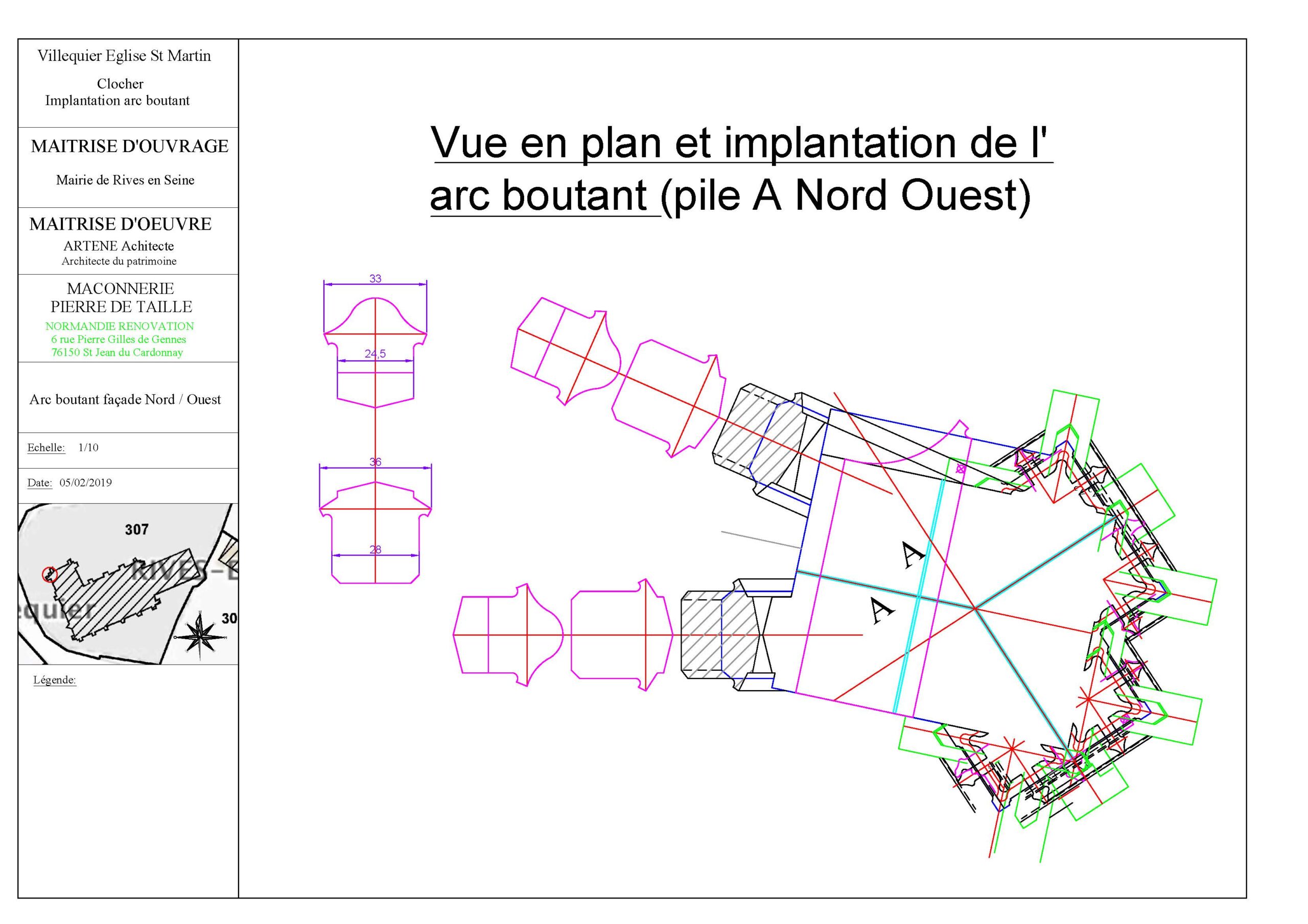 Villequier Clocher implantation arc boutant